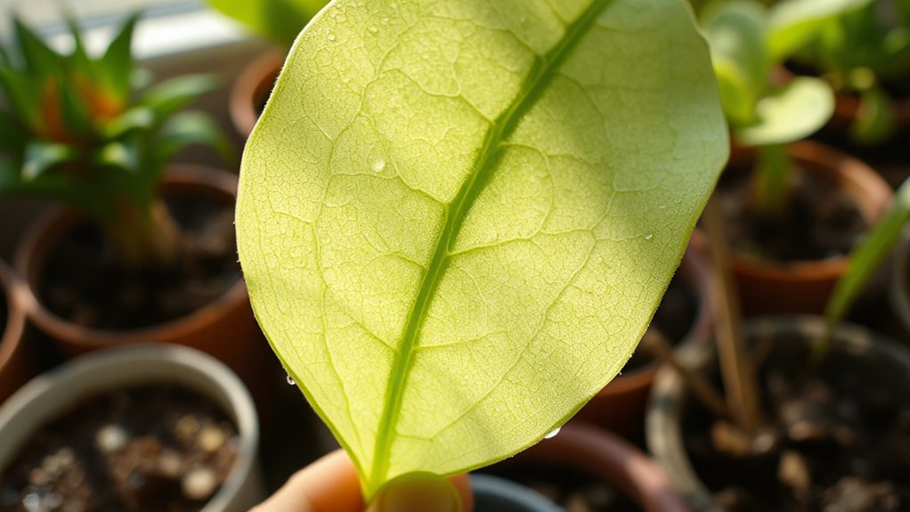 transparent leaves warn of water nutrient imbalance