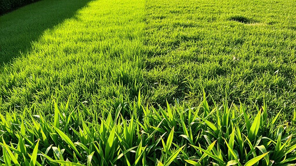 uneven irrigation patchy lawn color