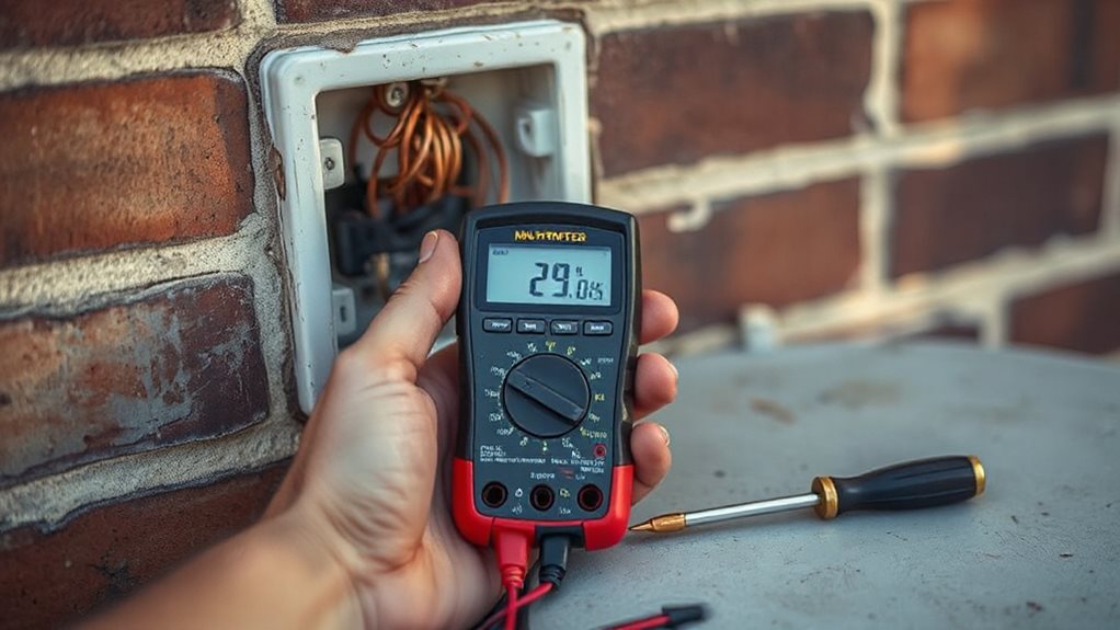 voltage check reveals wiring issues