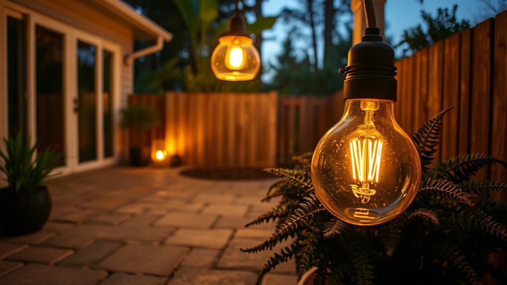 warm yellow leds deter bugs outdoors