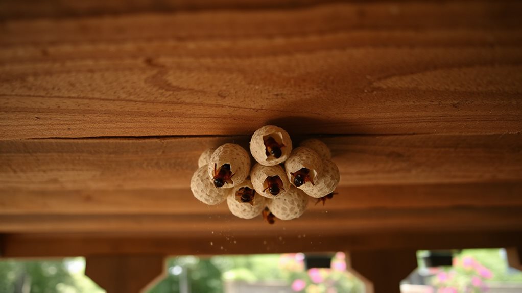 wasps nest due to sheltered microclimates