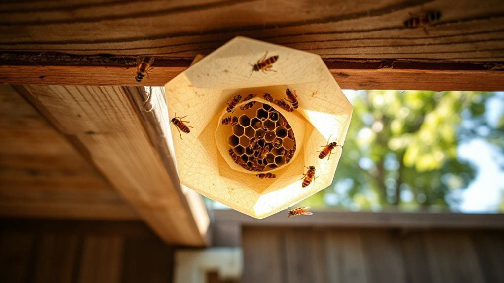 wasps nest under decks cause