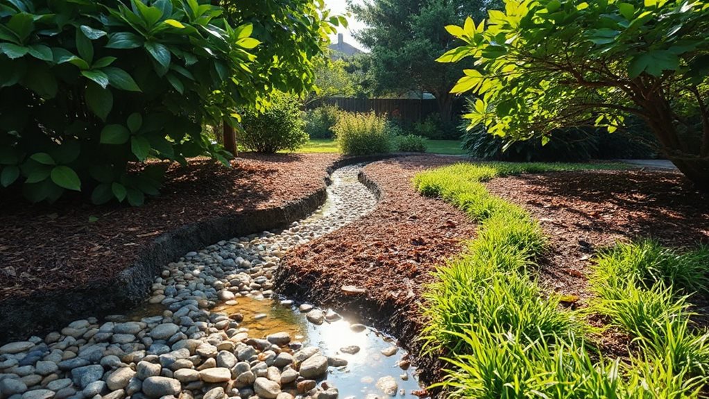 weeping willows red maples inkberry shrubs