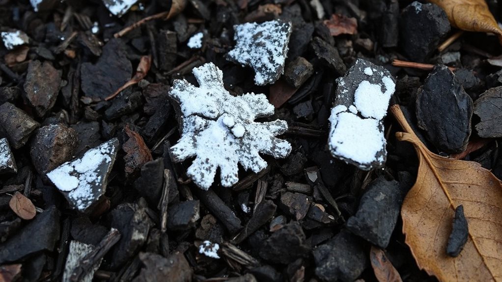 white mold thrives on moist mulch