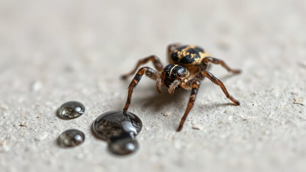 ink like spider droppings explained