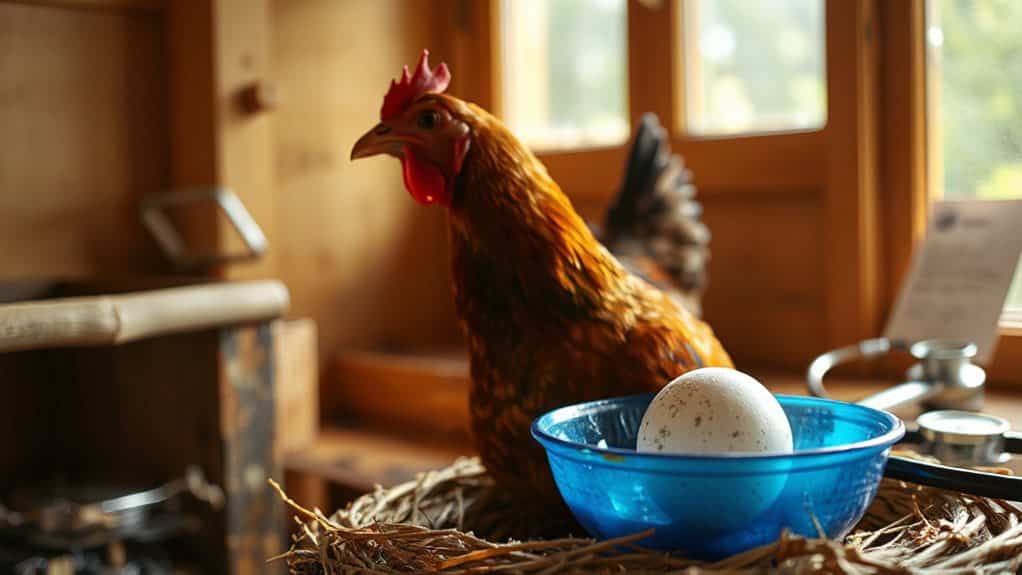 vet immediately for egg binding