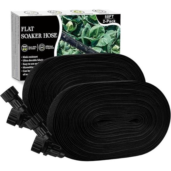 Soaker Hose 100FT 2-Pack for Garden Irrigation