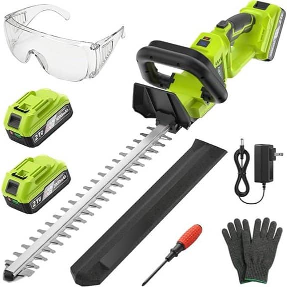 OGERY 20-Inch Cordless Brushless Hedge Trimmer