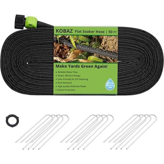 Garden Soaker Hose 50 FT for Vegetable Gardens