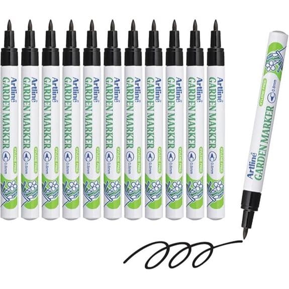 Artline Garden Markers 0.8 mm Writing Width Black 12 Pack (EK-780)