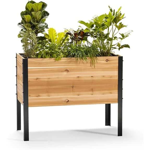 Earth Elevated Cedar Wood Garden Bed 18x36