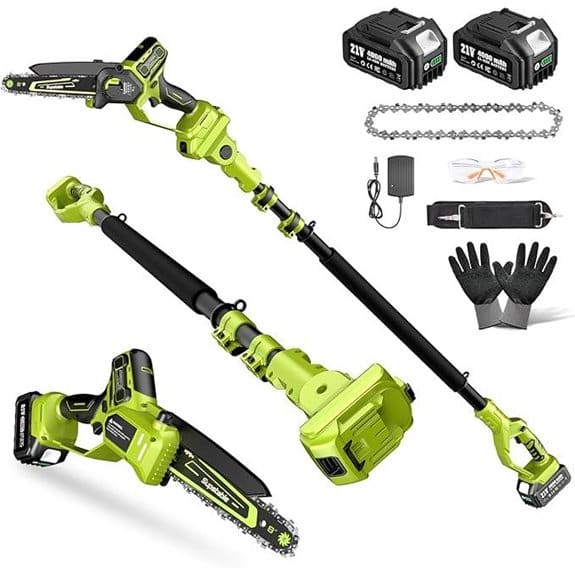 Electric Pole Saws with Extension Pole and Batteries