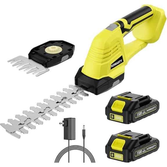 20V Cordless Hedge Trimmer with 2 Batteries