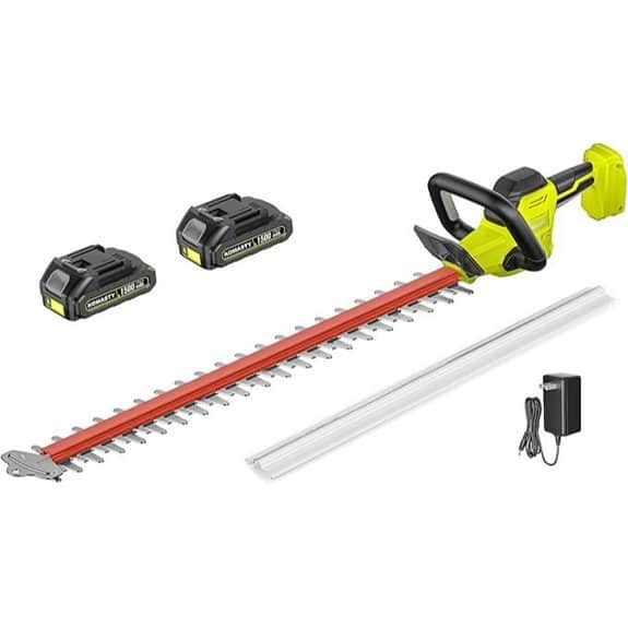22 Cordless Hedge Trimmer with 2 Batteries