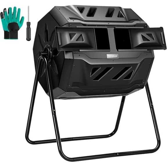 VIVOSUN Dual Rotating Outdoor Tumbling Composter