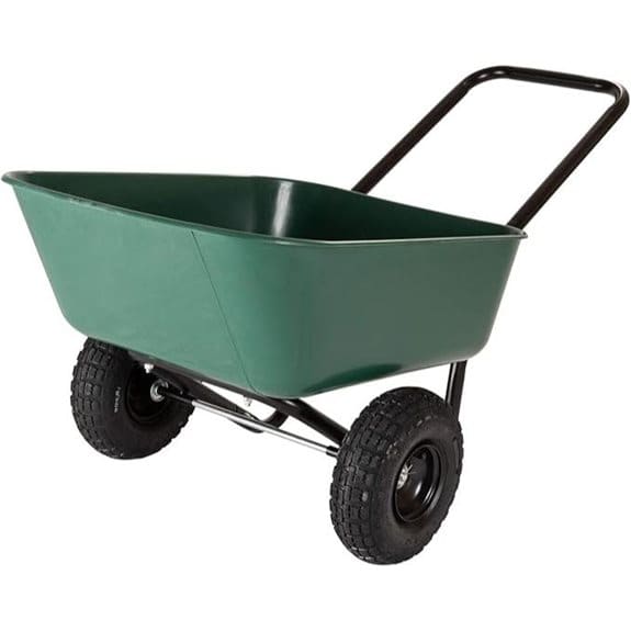 Garden Star Dual-Wheel Residential Wheelbarrow Cart