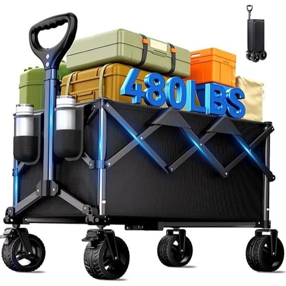 Collapsible Heavy Duty All-Terrain Utility Wagon Cart