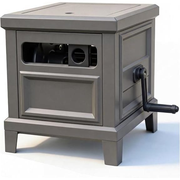 Heavy Duty Steel Garden Hose Reel Deck Box