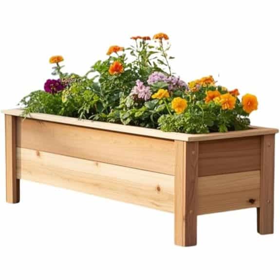 Cedar Raised Garden Bed Planter Box with Legs