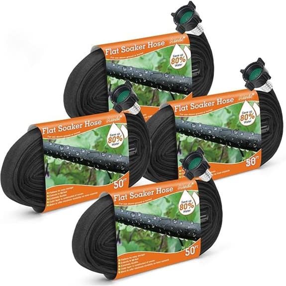 AIODE 200FT Flat Soaker Hose (4-Pack)