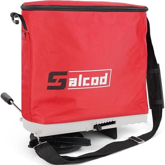Salcod 25LB Handheld Lawn Seed and Fertilizer Spreader