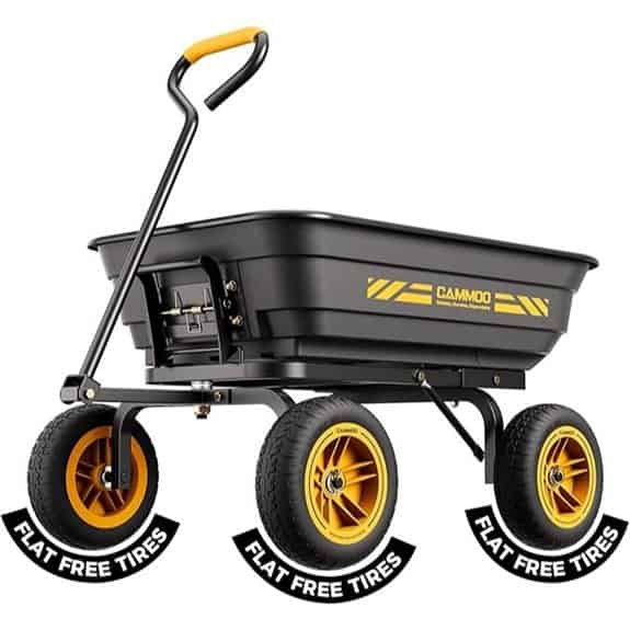 CAMMOO 10-in Heavy-Duty Garden Dump Cart