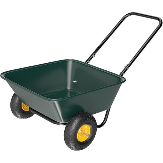 VINGLI 2-Wheel Garden Wheelbarrow 330lbs Capacity