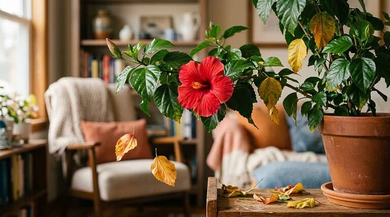 hibiscus losing leaves indoors