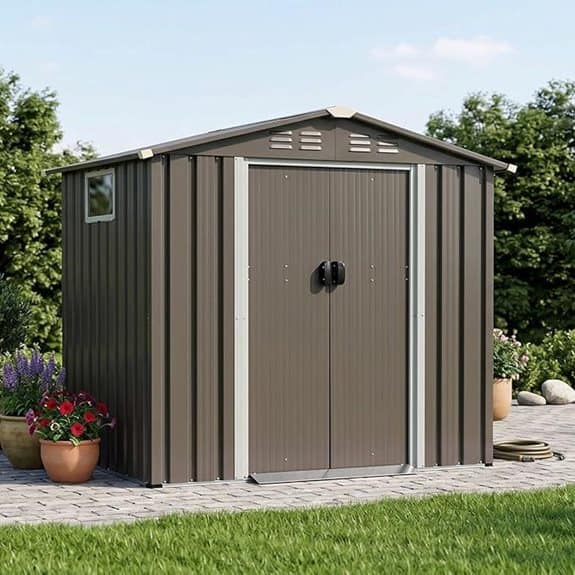 Vongrasig 6x4 FT Metal Outdoor Storage Shed