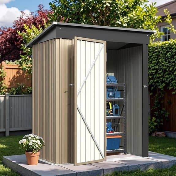 Greesum 5x3 ft Outdoor Metal Storage Shed