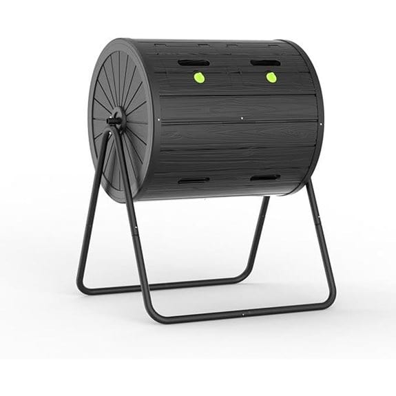 PatioZen 43 Gallon Outdoor Compost Bin (Black)