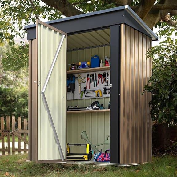 Devoko Outdoor Lockable Metal Storage Shed 5x3ft