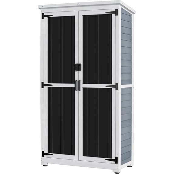 GDLF Outdoor Wood & Metal Storage Cabinet 66