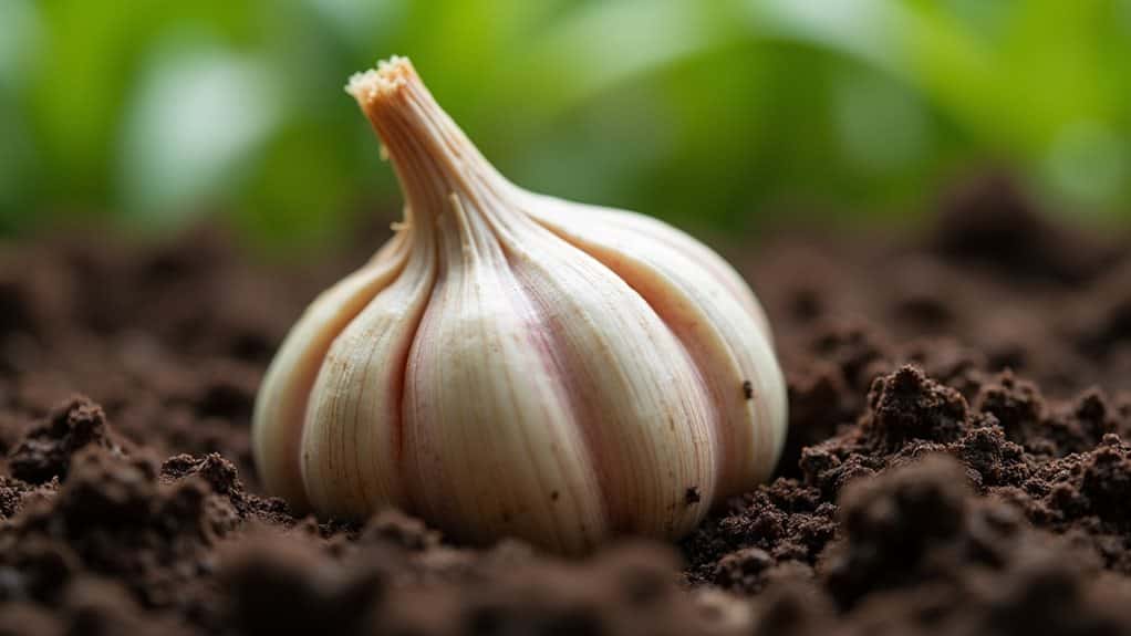 plant garlic cloves deeply spaced