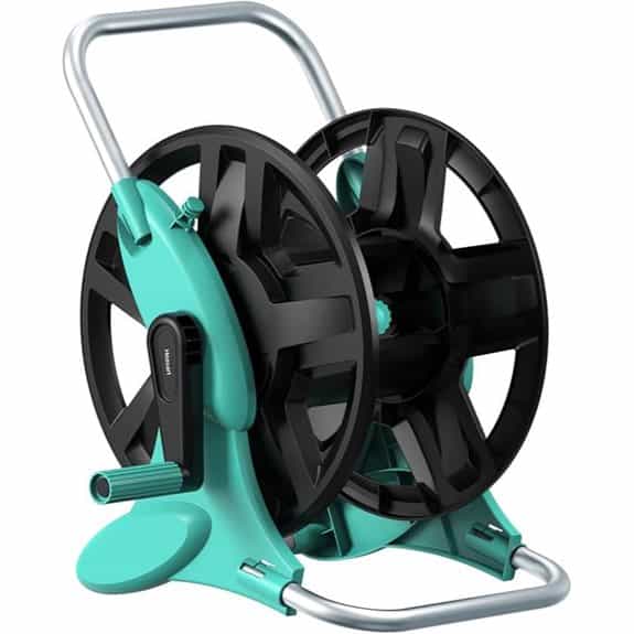 Garden Hose Reel Cart with Portable Hose Holder