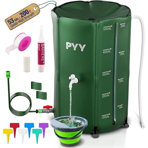 PYY 53 Gallon Collapsible Rainwater Collection Barrel