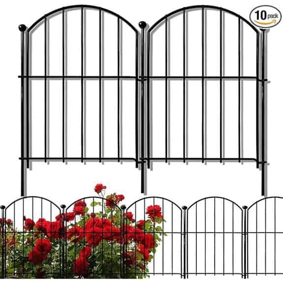 Decorative Rustproof Metal Garden Fence 10 Pack