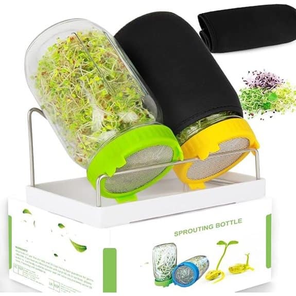 Kitmiido Seed Sprouting Kit with Mason Jars