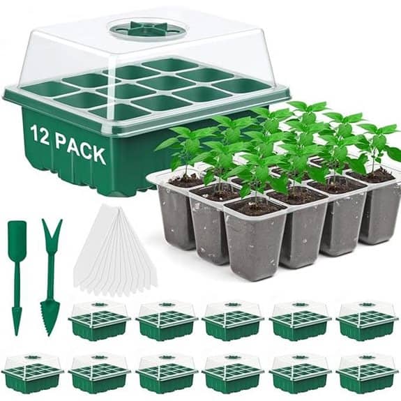 12 Pack Seed Starter Kit with Humidity Dome