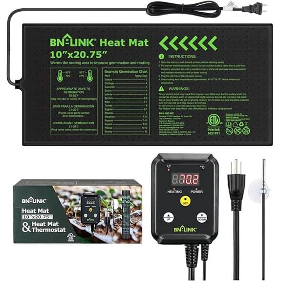 BN-LINK Seedling Heat Mat with Thermostat Controller