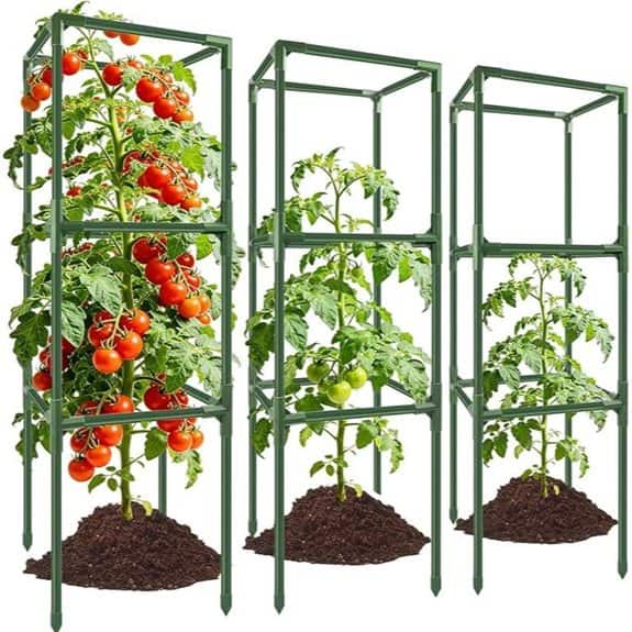 3 Pack Heavy Duty Square Tomato Cages