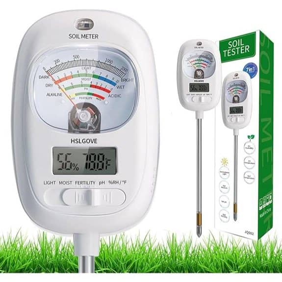 HSLGOVE 7-in-1 Soil Test Kit with Digital Display
