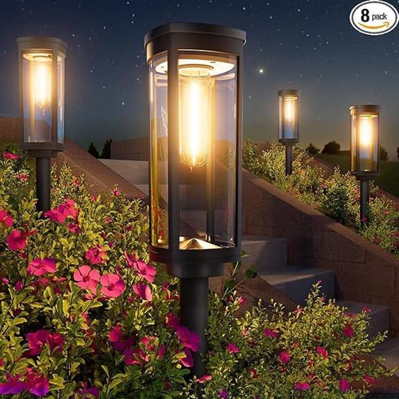 BITPOTT Solar Pathway Lights Outdoor 8 Pack