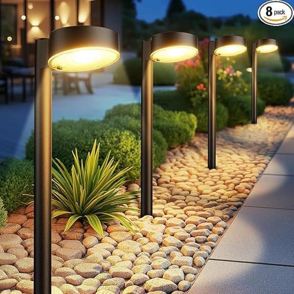 Ahaorigin 8 Pack Solar Pathway Lights Outdoor