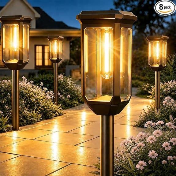 Tenmiro Solar Pathway Lights 8-Pack Waterproof