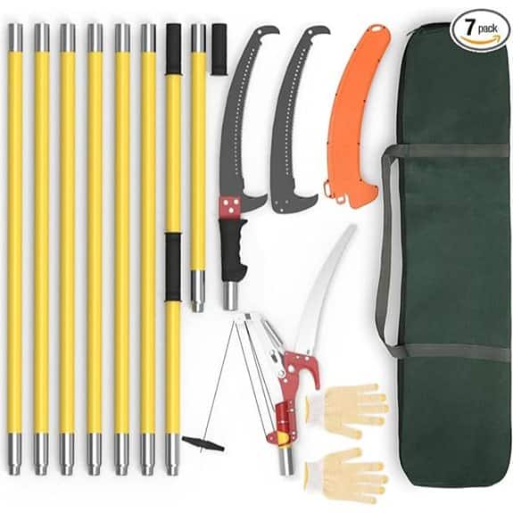 Extendable Pole Saw Tree Trimmer with Scissors