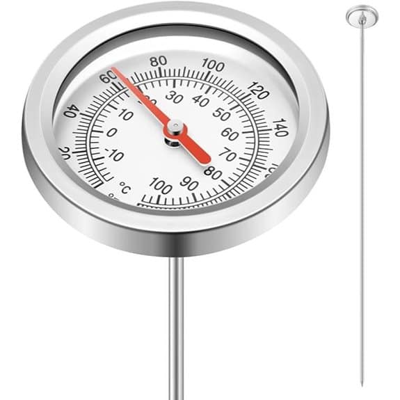 Tellegloww Waterproof Compost Thermometer with Guide