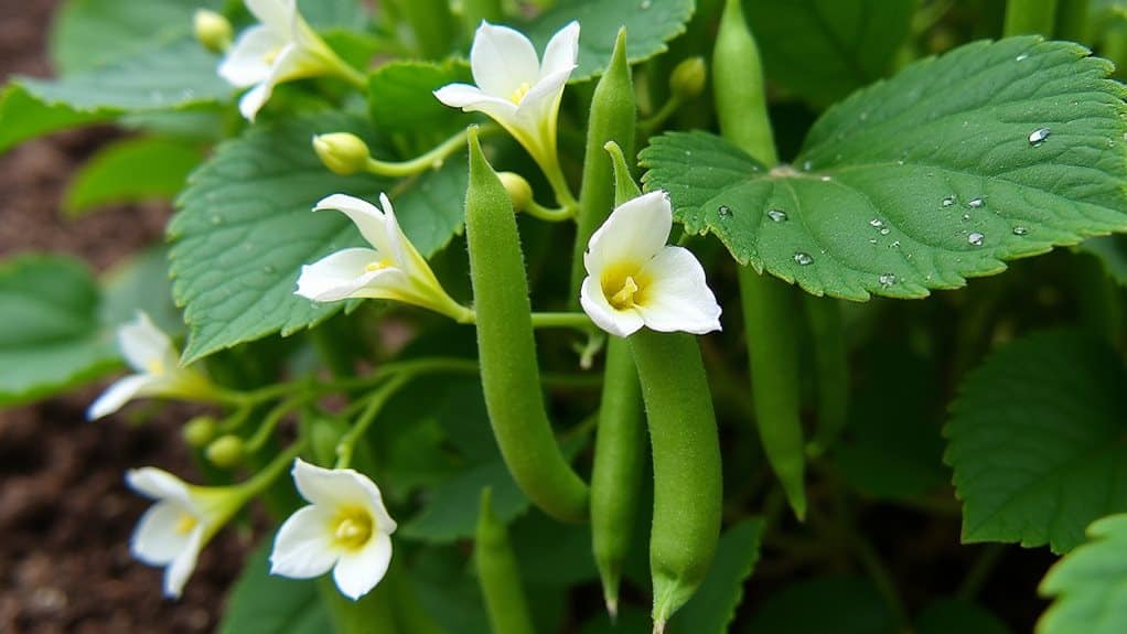 consistent watering promotes healthy pods
