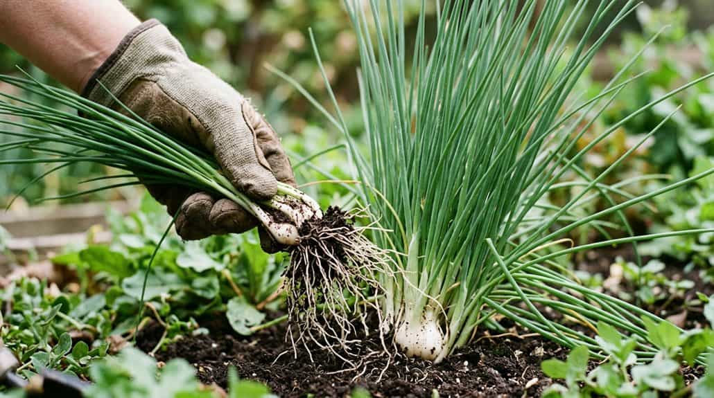 divide chives carefully easily