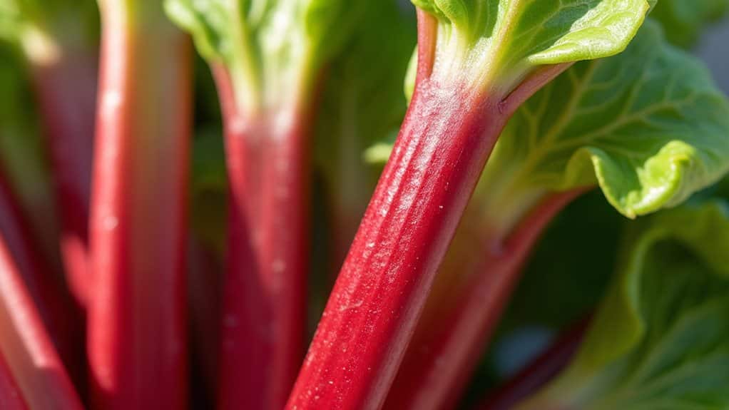 green or red stemmed varieties